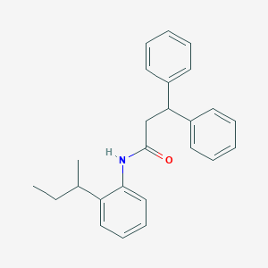 molecular formula C25H27NO B291015 N-(2-sec-butylphenyl)-3,3-diphenylpropanamide 