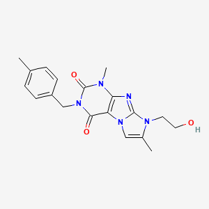 8-(2-hydroxyethyl)-1,7-dimethyl-3-(4-methylbenzyl)-1H-imidazo[2,1-f]purine-2,4(3H,8H)-dione