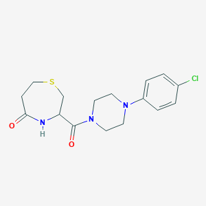 3-(4-(4-Chlorophenyl)piperazine-1-carbonyl)-1,4-thiazepan-5-one