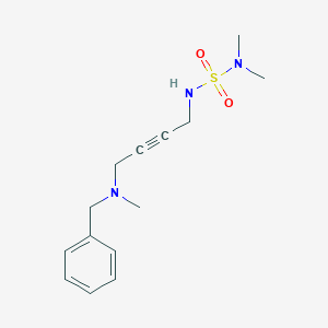 molecular formula C14H21N3O2S B2910166 [4-(Dimethylsulfamoylamino)but-2-ynyl-methylamino]methylbenzene CAS No. 1396807-01-4