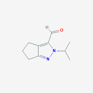 molecular formula C10H14N2O B2910168 2-(Propan-2-yl)-2H,4H,5H,6H-cyclopenta[c]pyrazole-3-carbaldehyde CAS No. 1557436-46-0