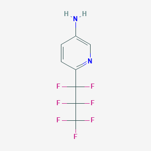 molecular formula C8H5F7N2 B2910176 6-(Perfluoropropyl)pyridin-3-amine CAS No. 317810-57-4
