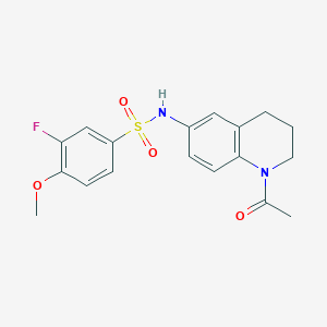 molecular formula C18H19FN2O4S B2910180 N-(1-acetyl-1,2,3,4-tetrahydroquinolin-6-yl)-3-fluoro-4-methoxybenzenesulfonamide CAS No. 1005299-58-0