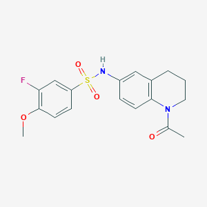 N-(1-acetyl-1,2,3,4-tetrahydroquinolin-6-yl)-3-fluoro-4-methoxybenzene-1-sulfonamide