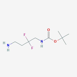 molecular formula C9H18F2N2O2 B2910184 Tert-butyl N-(4-amino-2,2-difluorobutyl)carbamate CAS No. 2228265-84-5