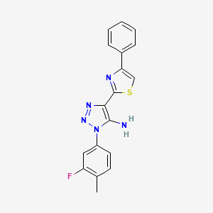 B2910188 1-(3-fluoro-4-methylphenyl)-4-(4-phenyl-1,3-thiazol-2-yl)-1H-1,2,3-triazol-5-amine CAS No. 1207040-63-8
