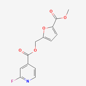 molecular formula C13H10FNO5 B2910190 [5-(Methoxycarbonyl)furan-2-yl]methyl 2-fluoropyridine-4-carboxylate CAS No. 1795485-06-1