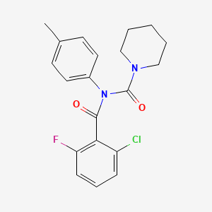 B2910208 N-(2-chloro-6-fluorobenzoyl)-N-(p-tolyl)piperidine-1-carboxamide CAS No. 899951-16-7