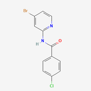 molecular formula C12H8BrClN2O B2910212 N-(4-bromopyridin-2-yl)-4-chlorobenzamide CAS No. 959667-31-3