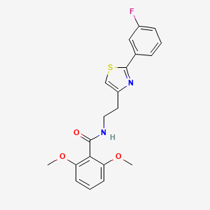 N-[2-[2-(3-fluorophenyl)-1,3-thiazol-4-yl]ethyl]-2,6-dimethoxybenzamide