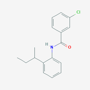 molecular formula C17H18ClNO B291023 N-(2-sec-butylphenyl)-3-chlorobenzamide 