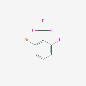 molecular formula C7H3BrF3I B2910235 1-Bromo-3-iodo-2-(trifluoromethyl)benzene CAS No. 1369835-61-9