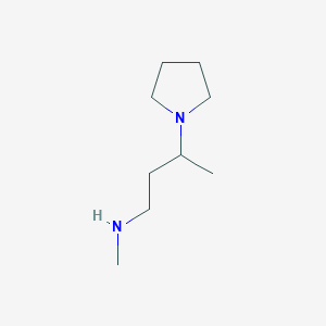 molecular formula C9H20N2 B2910243 N-methyl-3-pyrrolidin-1-ylbutan-1-amine CAS No. 1177352-54-3
