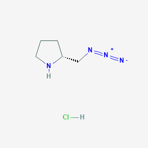 molecular formula C5H11ClN4 B2910249 (2R)-2-(Azidomethyl)pyrrolidine;hydrochloride CAS No. 2377004-18-5