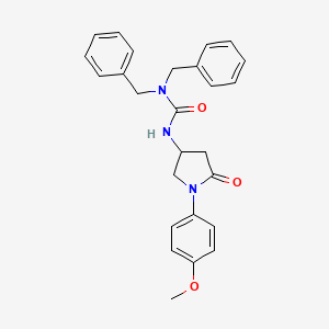 1,1-Dibenzyl-3-[1-(4-methoxyphenyl)-5-oxopyrrolidin-3-yl]urea