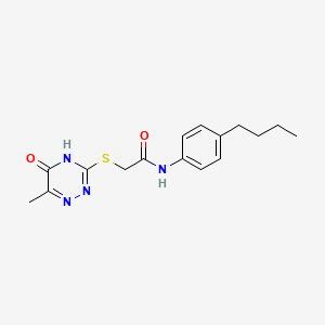 N-(4-butylphenyl)-2-((6-methyl-5-oxo-4,5-dihydro-1,2,4-triazin-3-yl)thio)acetamide