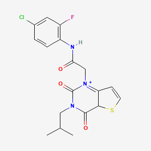 molecular formula C18H17ClFN3O3S B2910271 N-(4-chloro-2-fluorophenyl)-2-[3-(2-methylpropyl)-2,4-dioxo-1H,2H,3H,4H-thieno[3,2-d]pyrimidin-1-yl]acetamide CAS No. 1260625-70-4