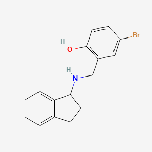4-bromo-2-[(2,3-dihydro-1H-inden-1-ylamino)methyl]phenol