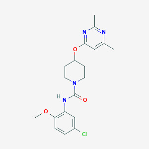 molecular formula C19H23ClN4O3 B2910284 N-(5-chloro-2-methoxyphenyl)-4-((2,6-dimethylpyrimidin-4-yl)oxy)piperidine-1-carboxamide CAS No. 2034498-28-5