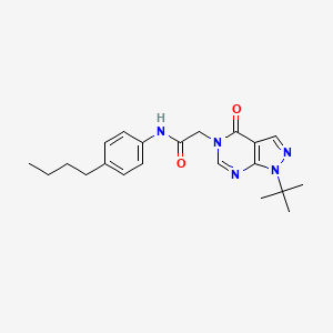 2-(1-tert-butyl-4-oxopyrazolo[3,4-d]pyrimidin-5-yl)-N-(4-butylphenyl)acetamide