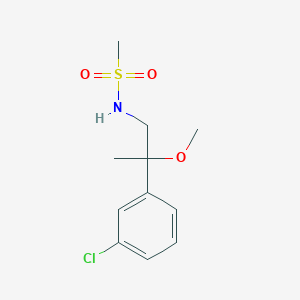 molecular formula C11H16ClNO3S B2910296 N-(2-(3-chlorophenyl)-2-methoxypropyl)methanesulfonamide CAS No. 1798512-09-0