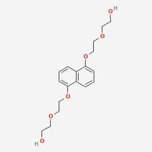 molecular formula C18H24O6 B2910298 2-[2-[5-[2-(2-Hydroxyethoxy)ethoxy]naphthalen-1-yl]oxyethoxy]ethanol CAS No. 136133-14-7