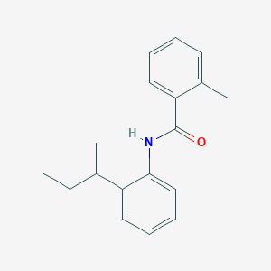 molecular formula C18H21NO B291030 N-(2-sec-butylphenyl)-2-methylbenzamide 