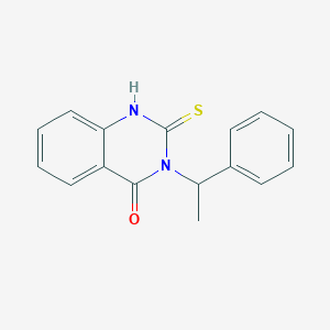 molecular formula C16H14N2OS B2910308 3-(1-Phenylethyl)-2-sulfanyl-3,4-dihydroquinazolin-4-one CAS No. 568558-23-6