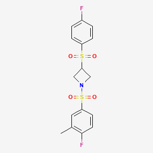 1-((4-Fluoro-3-methylphenyl)sulfonyl)-3-((4-fluorophenyl)sulfonyl)azetidine