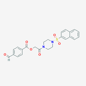 [2-(4-Naphthalen-2-ylsulfonylpiperazin-1-yl)-2-oxoethyl] 4-formylbenzoate