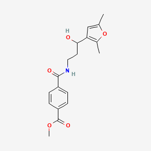 Methyl 4-((3-(2,5-dimethylfuran-3-yl)-3-hydroxypropyl)carbamoyl)benzoate