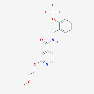 molecular formula C17H17F3N2O4 B2910324 2-(2-methoxyethoxy)-N-(2-(trifluoromethoxy)benzyl)isonicotinamide CAS No. 2034361-22-1