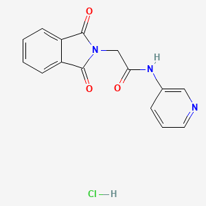 molecular formula C15H12ClN3O3 B2910325 2-(1,3-dioxo-2,3-dihydro-1H-isoindol-2-yl)-N-(pyridin-3-yl)acetamide hydrochloride CAS No. 381724-22-7