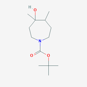 molecular formula C13H25NO3 B2910329 tert-Butyl 4-hydroxy-4,5-dimethylazepane-1-carboxylate CAS No. 1823981-56-1