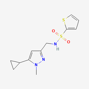 N-((5-cyclopropyl-1-methyl-1H-pyrazol-3-yl)methyl)thiophene-2-sulfonamide