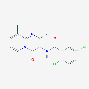 molecular formula C17H13Cl2N3O2 B2910349 2,5-dichloro-N-(2,9-dimethyl-4-oxo-4H-pyrido[1,2-a]pyrimidin-3-yl)benzamide CAS No. 897617-54-8