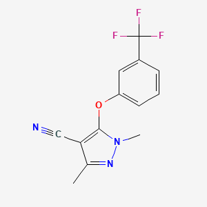 1,3-dimethyl-5-[3-(trifluoromethyl)phenoxy]-1H-pyrazole-4-carbonitrile