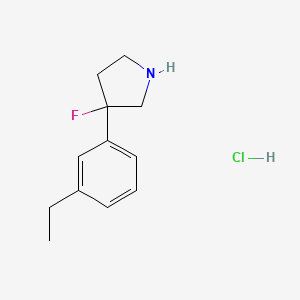 3-(3-Ethylphenyl)-3-fluoropyrrolidine hydrochloride