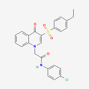 molecular formula C25H21ClN2O4S B2910358 N-(4-chlorophenyl)-2-(3-((4-ethylphenyl)sulfonyl)-4-oxoquinolin-1(4H)-yl)acetamide CAS No. 895649-99-7