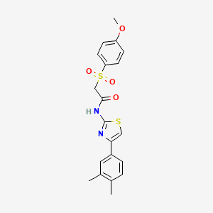 N-(4-(3,4-dimethylphenyl)thiazol-2-yl)-2-((4-methoxyphenyl)sulfonyl)acetamide