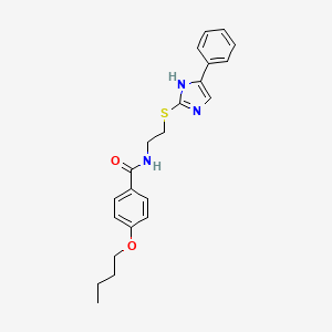 4-butoxy-N-(2-((5-phenyl-1H-imidazol-2-yl)thio)ethyl)benzamide