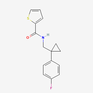 molecular formula C15H14FNOS B2910397 N-((1-(4-fluorophenyl)cyclopropyl)methyl)thiophene-2-carboxamide CAS No. 1049489-68-0