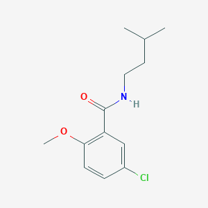 molecular formula C13H18ClNO2 B291040 5-chloro-N-isopentyl-2-methoxybenzamide 