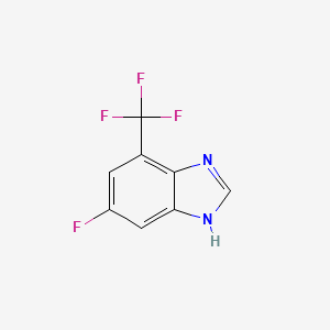molecular formula C8H4F4N2 B2910405 6-fluoro-4-(trifluoromethyl)-1H-benzimidazole CAS No. 1360936-21-5