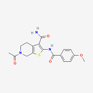 6-Acetyl-2-(4-methoxybenzamido)-4,5,6,7-tetrahydrothieno[2,3-c]pyridine-3-carboxamide