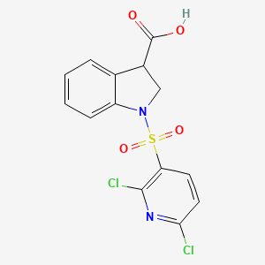 1-(2,6-Dichloropyridin-3-yl)sulfonyl-2,3-dihydroindole-3-carboxylic acid