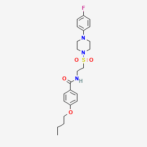 4-butoxy-N-(2-{[4-(4-fluorophenyl)piperazin-1-yl]sulfonyl}ethyl)benzamide