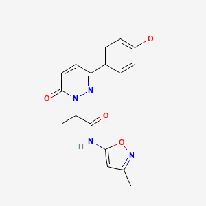 2-(3-(4-methoxyphenyl)-6-oxopyridazin-1(6H)-yl)-N-(3-methylisoxazol-5-yl)propanamide