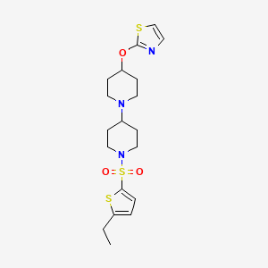 2-((1'-((5-Ethylthiophen-2-yl)sulfonyl)-[1,4'-bipiperidin]-4-yl)oxy)thiazole