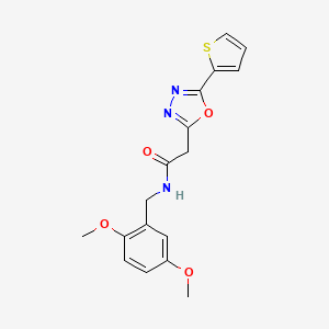 molecular formula C17H17N3O4S B2910435 N-cyclopentyl-2-[1-(4-methylbenzyl)-1H-pyrrol-2-yl]-2-oxoacetamide CAS No. 1286711-59-8